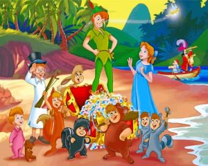 Disney Peter Pan Animation paint by numbers