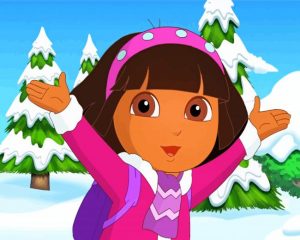 Dora In Snow paint by number