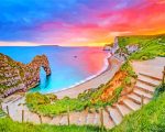 Dorset Durdle Door Sunset paint by number