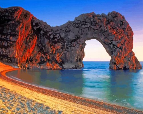 Durdle Door Dorset paint by number