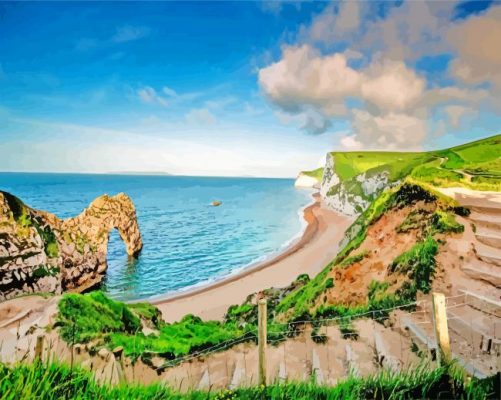 Durdle Door England paint by numbers
