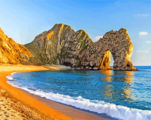 Durdle Door paint by numbers
