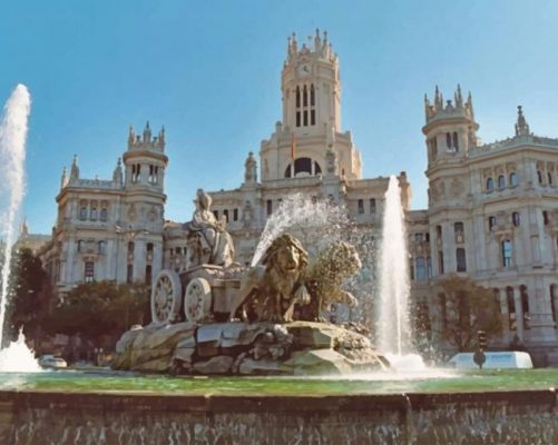 Cybele Fountain Madrid paint by numbers