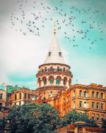 Galata Tower Istanbul paint by numbers