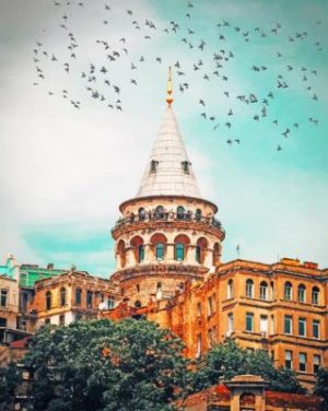 Galata Tower Istanbul paint by numbers