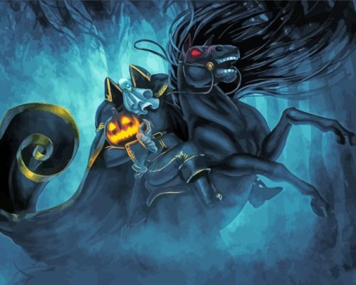 Headless-on-Horse-paint-by-numbers