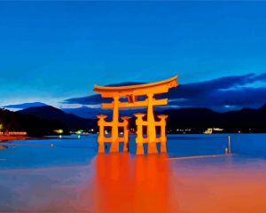 Itsukushima Shrine Hatsukaichi paint by numbers