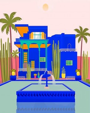 Jardin Majorelle Illustration paint by number