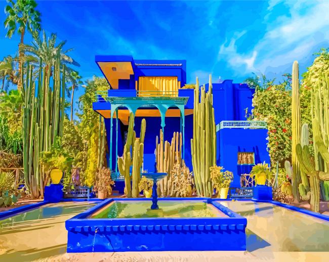 Jardin Majorelle paint by number