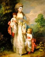 Mrs Elizabeth Moody With Her Sons Gainsborough paint by numbers