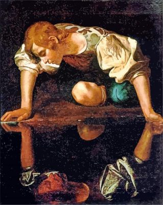 Narcissus Caravaggio paint by number