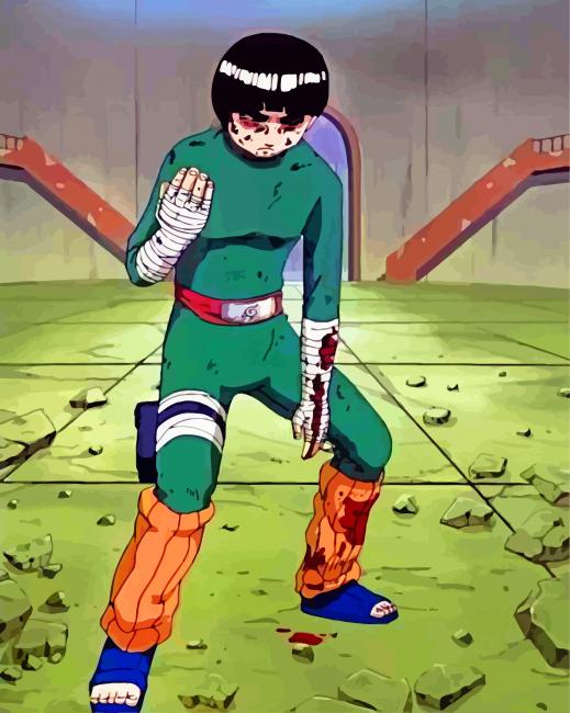 Naruto Rock Lee paint by number