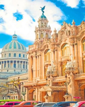 National Capitol Building Havana piant by numbers