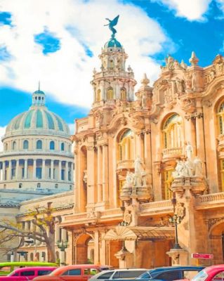 National Capitol Building Havana piant by numbers