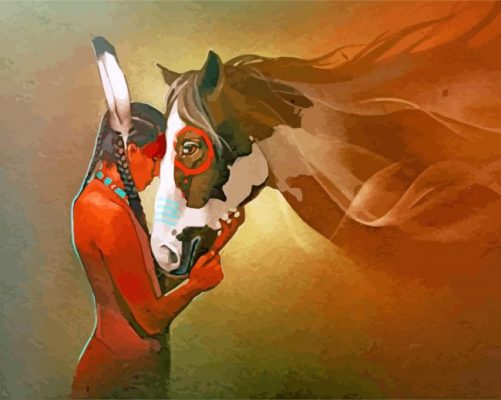 Native Indian Horse paint by numbers