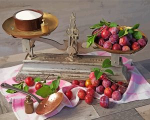 Plums Fruit Still Life paint by number