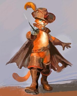 Puss in Boots art paint by numbers