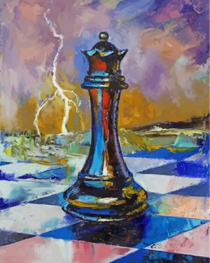 Queen Chess Piece paint by number