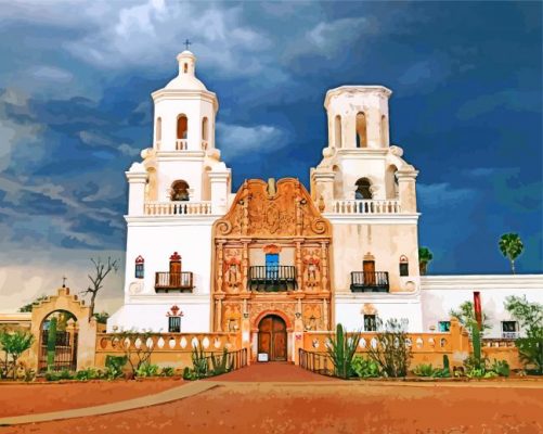 San Xavier Indian Reservation paint by number