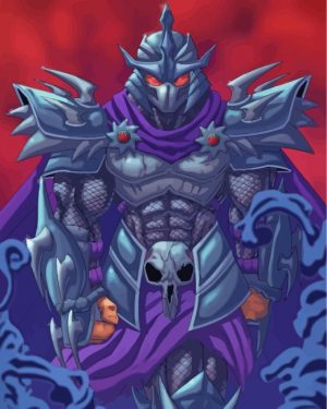 Shredder Mutant Ninja Turtles paint by number