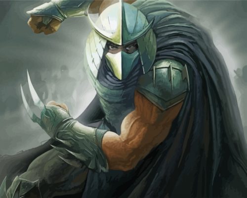 Shredder Supervillain paint by number
