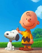 Snoopy And Charlie Brown Cartoon Paint by number