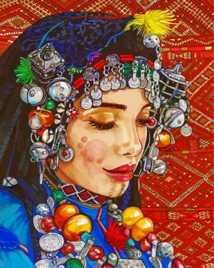 Traditional Amazigh Woman paint by numbers
