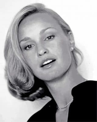 Young Jessica Lange paint by number
