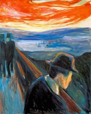 Abstract Lonely Man paint by numbers