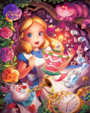 Alice In Wonderland Disney Animation paint by numbers
