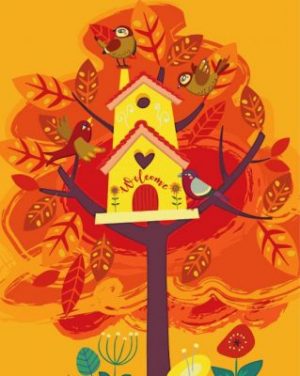 Bird House Paint by numbers