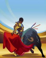 Bullfighter Illustration Paint by numbers