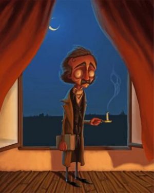 Edgar Allan Poe Illustration Paint by numbers