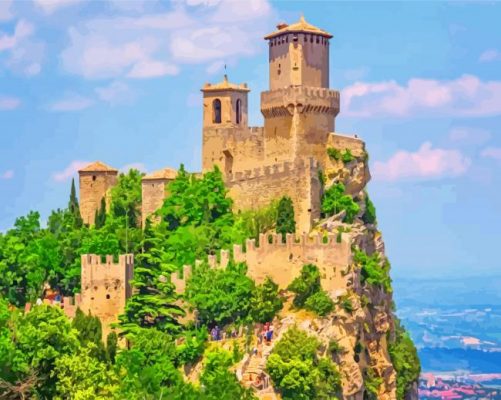 Guaita Tower Bologna Italy paint by number