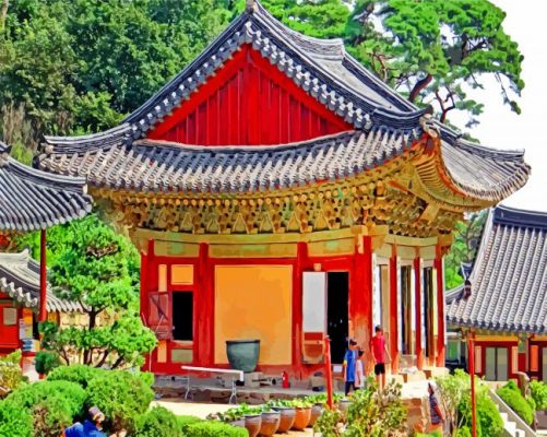 Jeondeungsa Temple Incheon paint by number