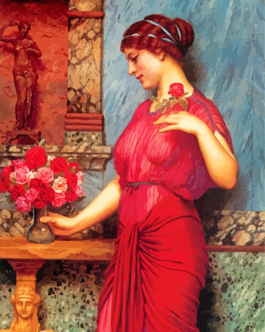 Woman By John William Godward paint by numbers