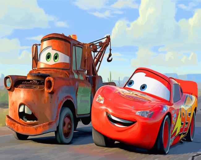 lightning-mcqueen-and-mater-paint-by-number