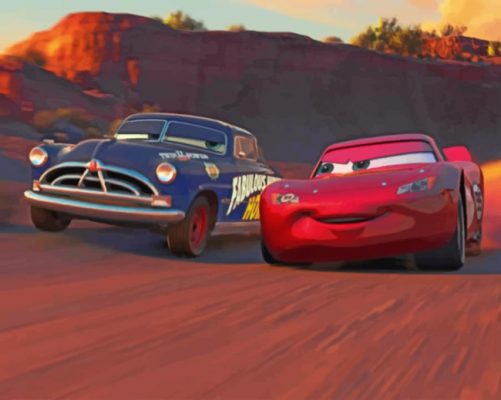 Lightning McQueen Racing Cars Paint by numbers