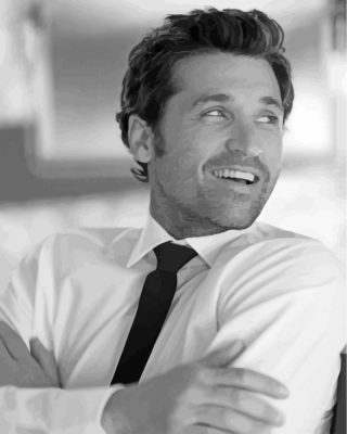Monochrome Derek Dempsey Paint By Numbers