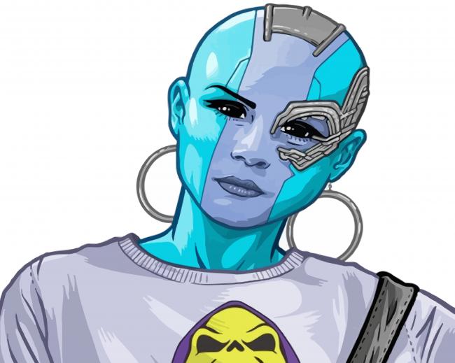 Nebula Marvel Art paint by numbers