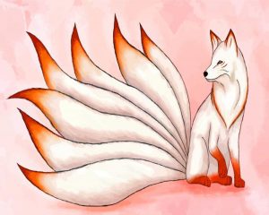 nine tailed fox Kitsune paint by numbers