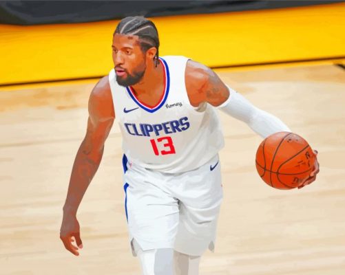 paul george Basketball Player paint by numbers