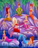 peter pan and the little mermaids paint by numbers