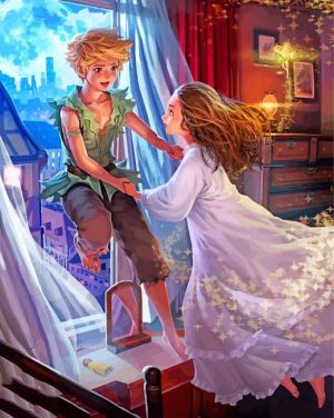 peter pan and wendy paint by number