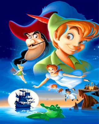 peter pan disney paint by number