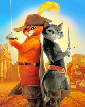 puss In boots movie paint by number