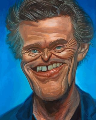 Willem Dafoe Caricature paint by number