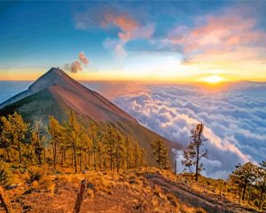 Acatenango Guatemala paint by number