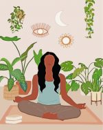 African Girl Yoga paint by numbers