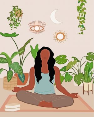 African Girl Yoga paint by numbers
